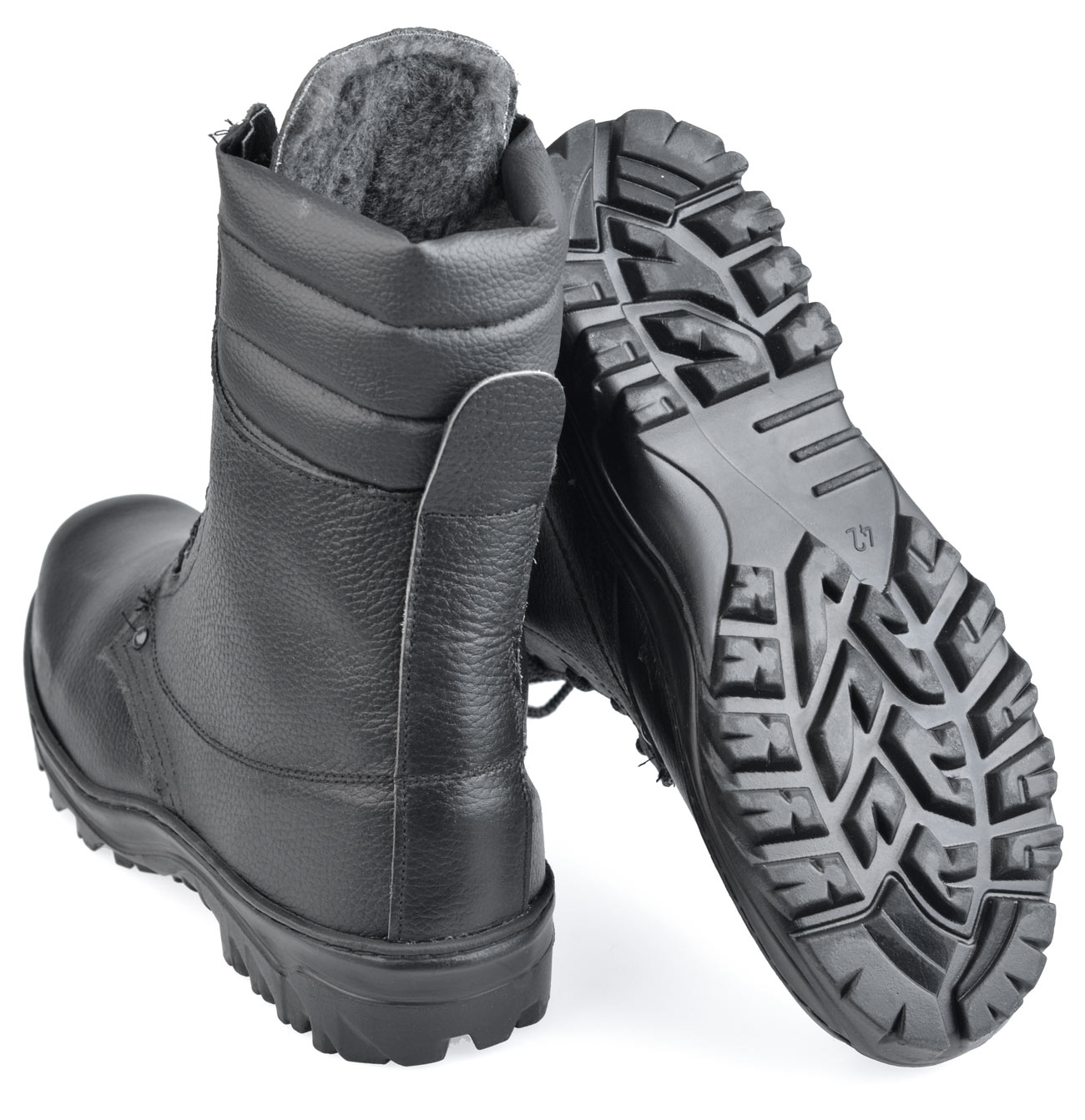 Ботинки с высоким берцем  "Ратник-Зима" на шерстяном меху, подошва резина (в уп. 8 пар)
