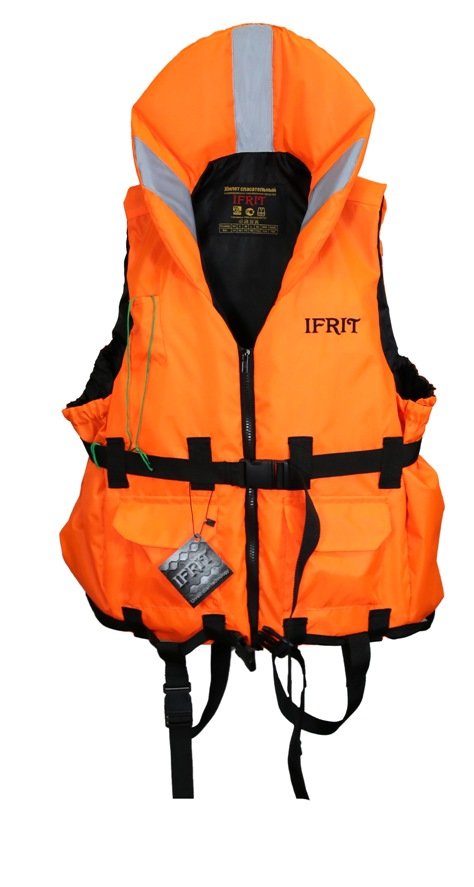 Жилет спасательный "Ifrit-140", цв. оранжевый, тк. Оксфорд 240D,
