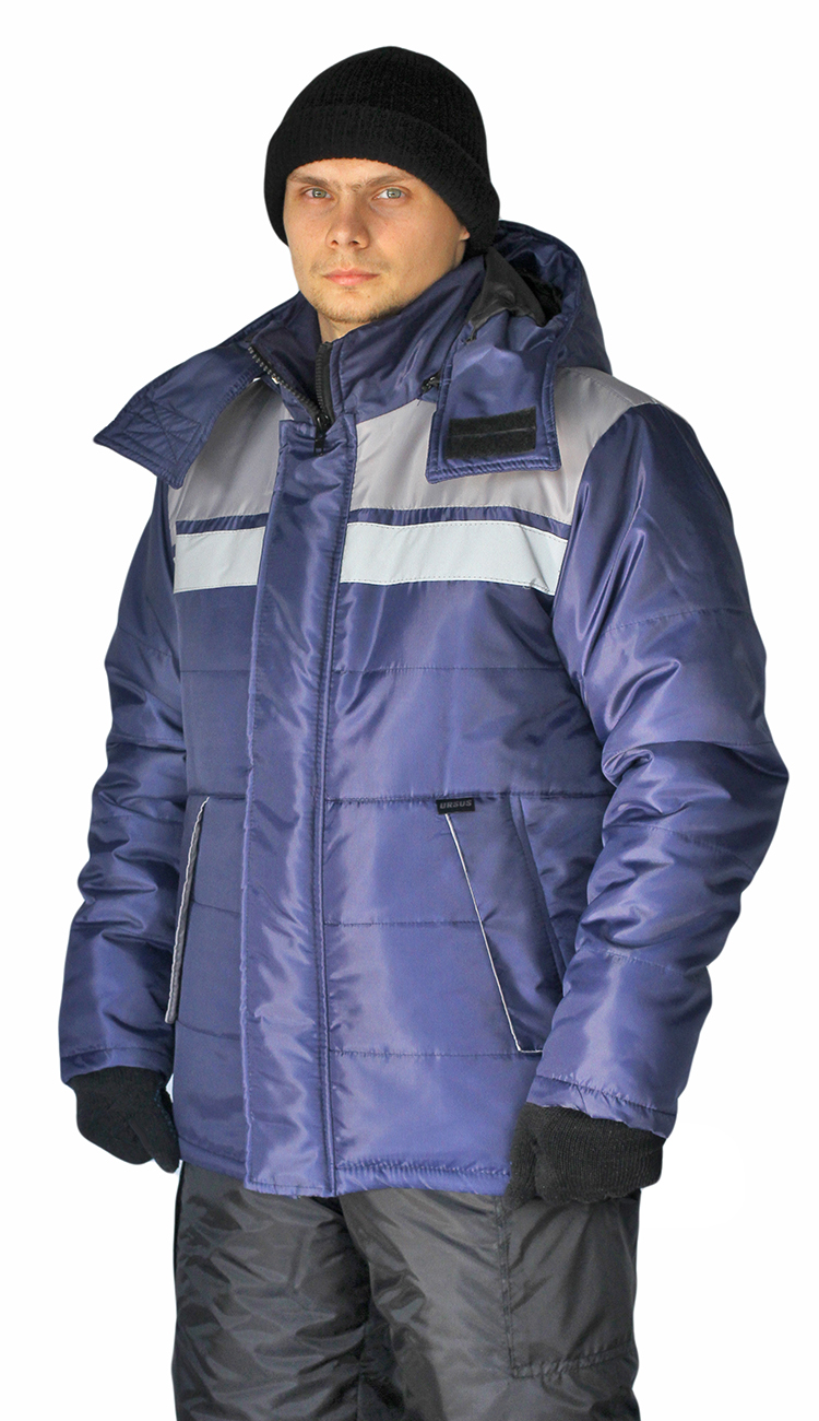Куртка зимняя "ЭРЕБУС" цвет: т.синий/серый